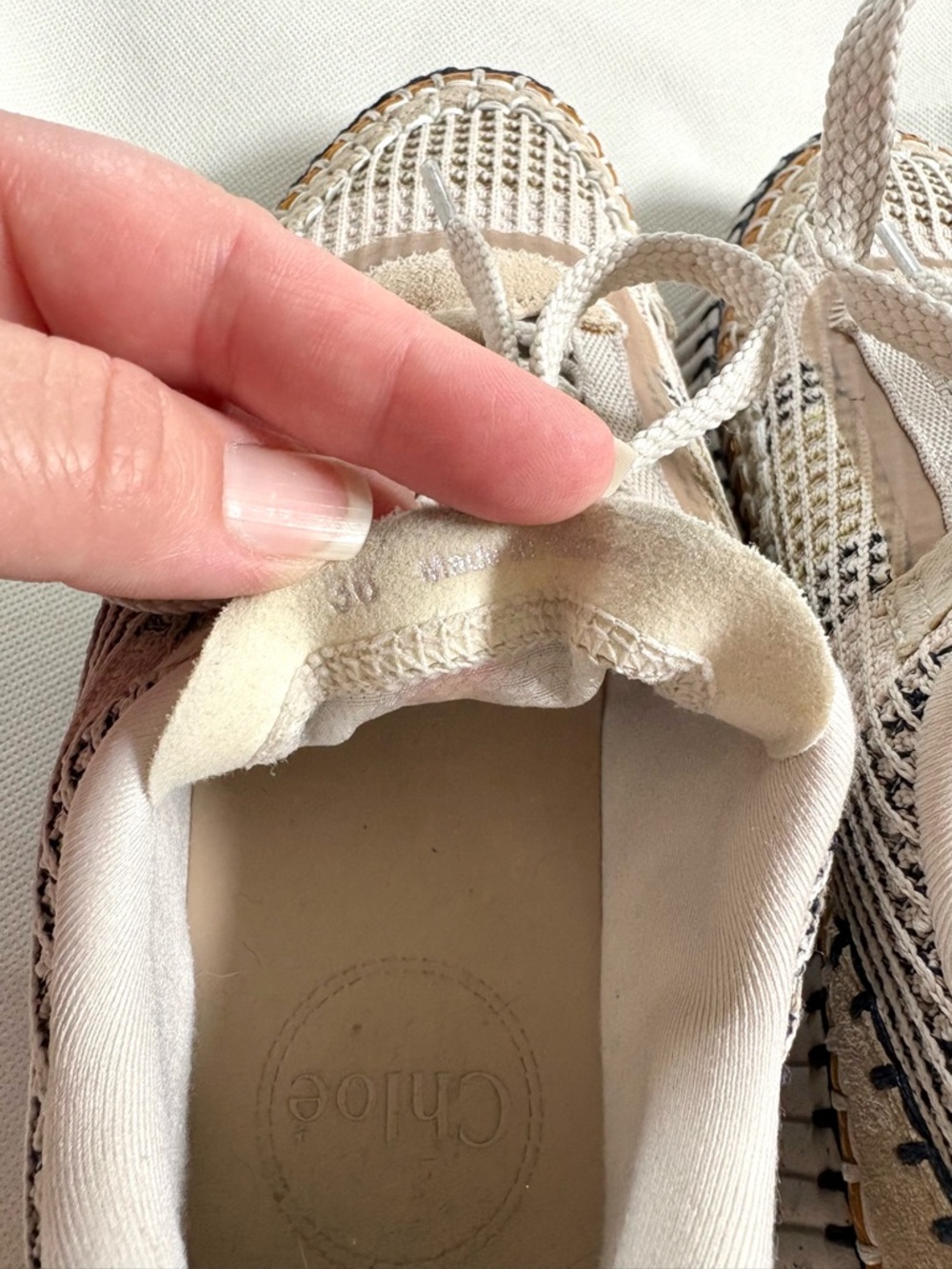 Chloe Nama Sneaker in Biscotti Beige size 36 - Picture 9 of 11